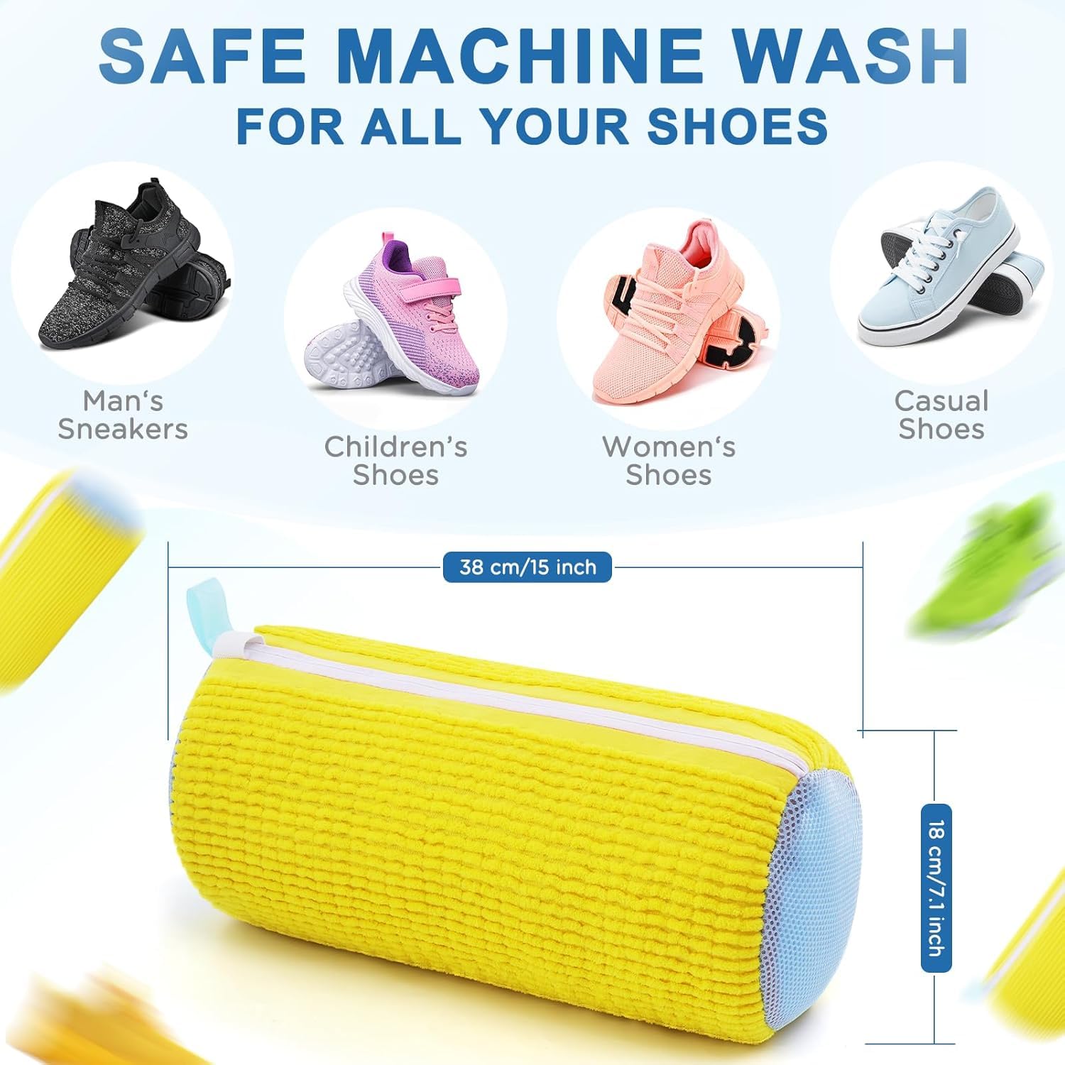 Shoe Washing Machine Bag for Sneakers & All Footwear