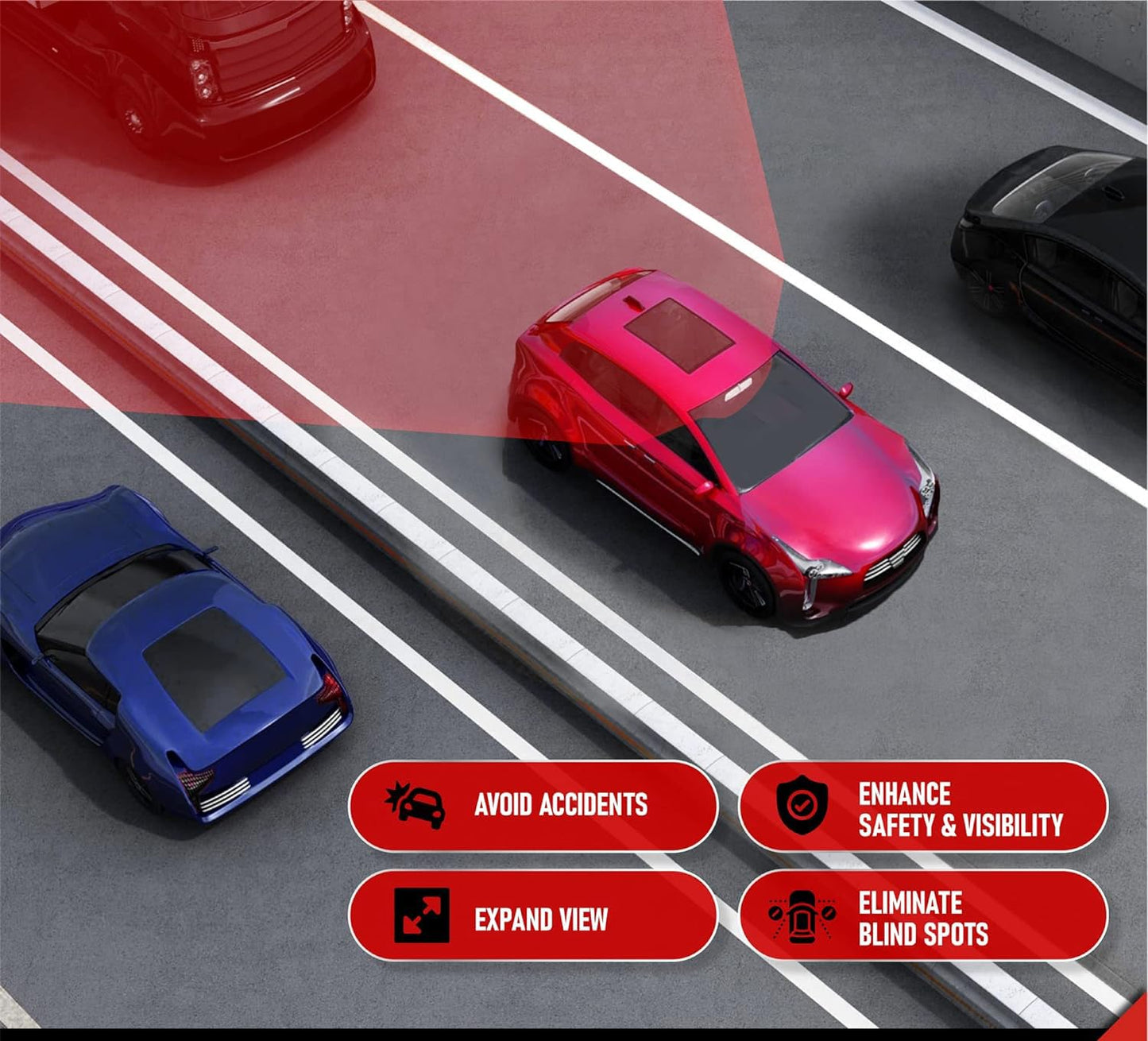 Panoramic Interior Extended Rear View Mirror for Cars