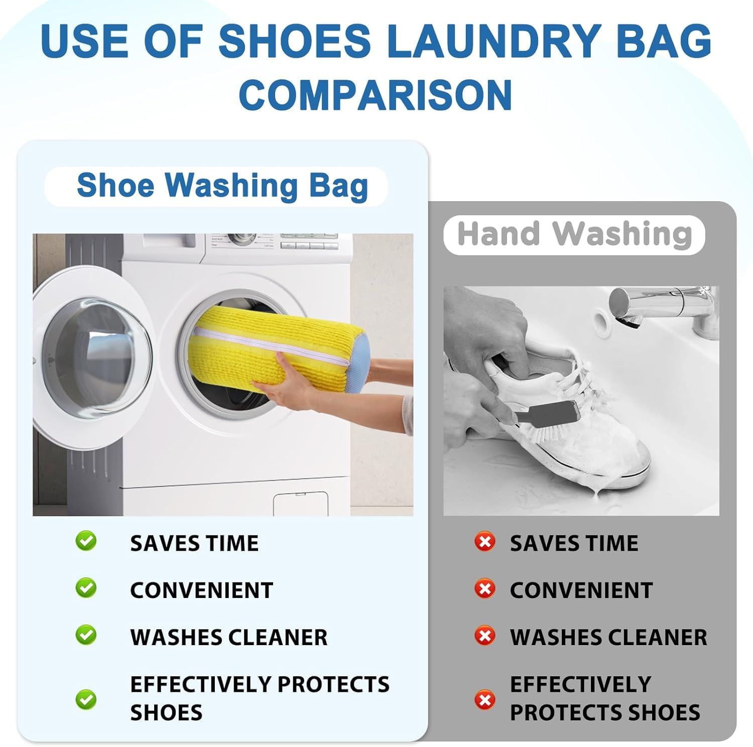 Shoe Washing Machine Bag for Sneakers & All Footwear