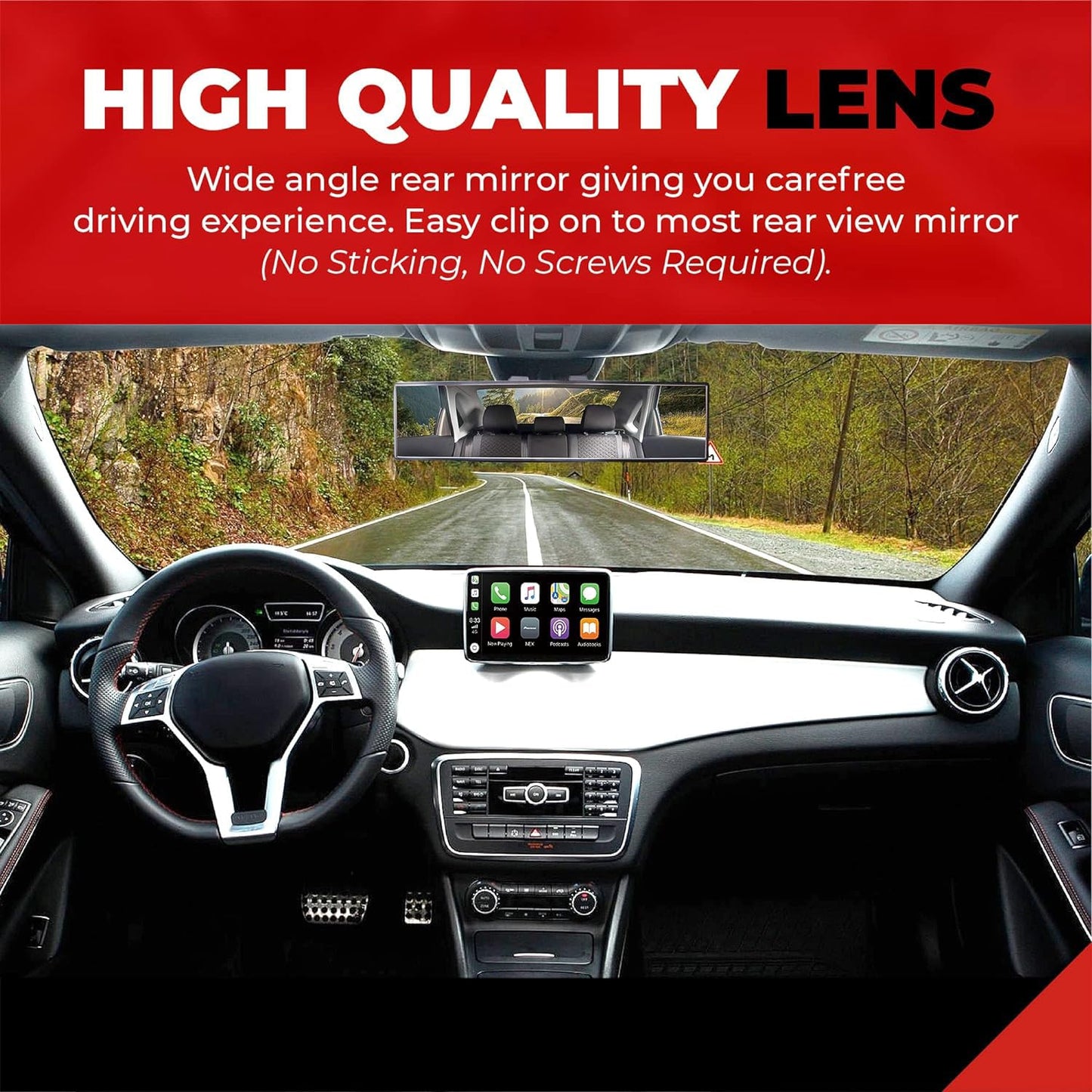 Panoramic Interior Extended Rear View Mirror for Cars