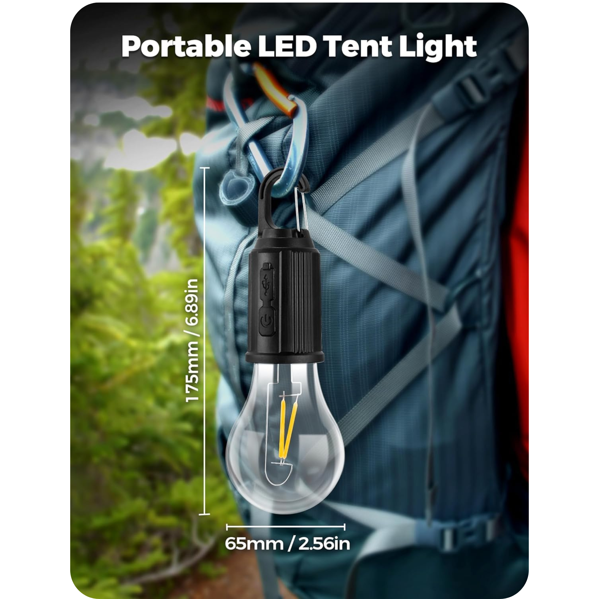 Rechargeable LED Camping Lantern (pack of 2)